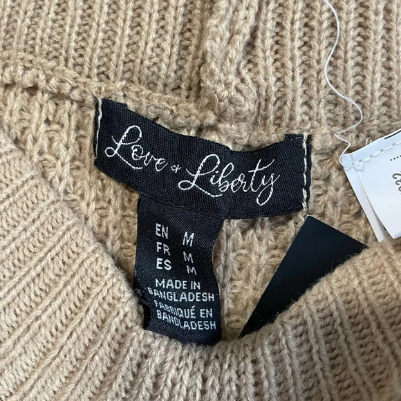 Love & Liberty Tan Knit / Waffle  Jogger Pants - BNWT - Size M - Picture 4 of 8